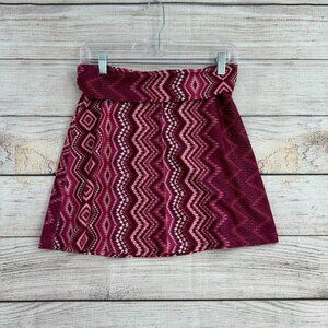 prAna‎ Breathe Rolled Waist Performance Skirt Women's Size Small Pink/Purple